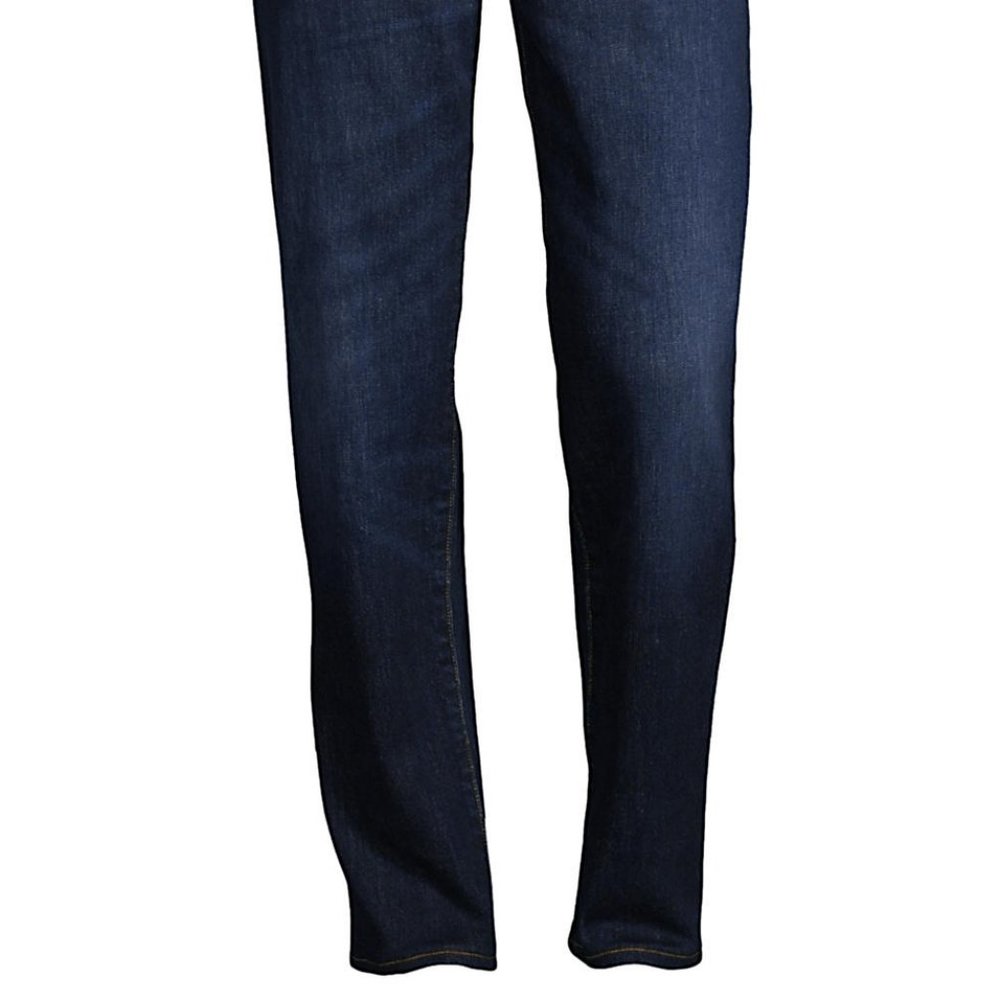 Lands' End Mens Jeans 36 X 34 Denim Dark Straight Leg Pants Traditional Fit - Picture 3 of 4